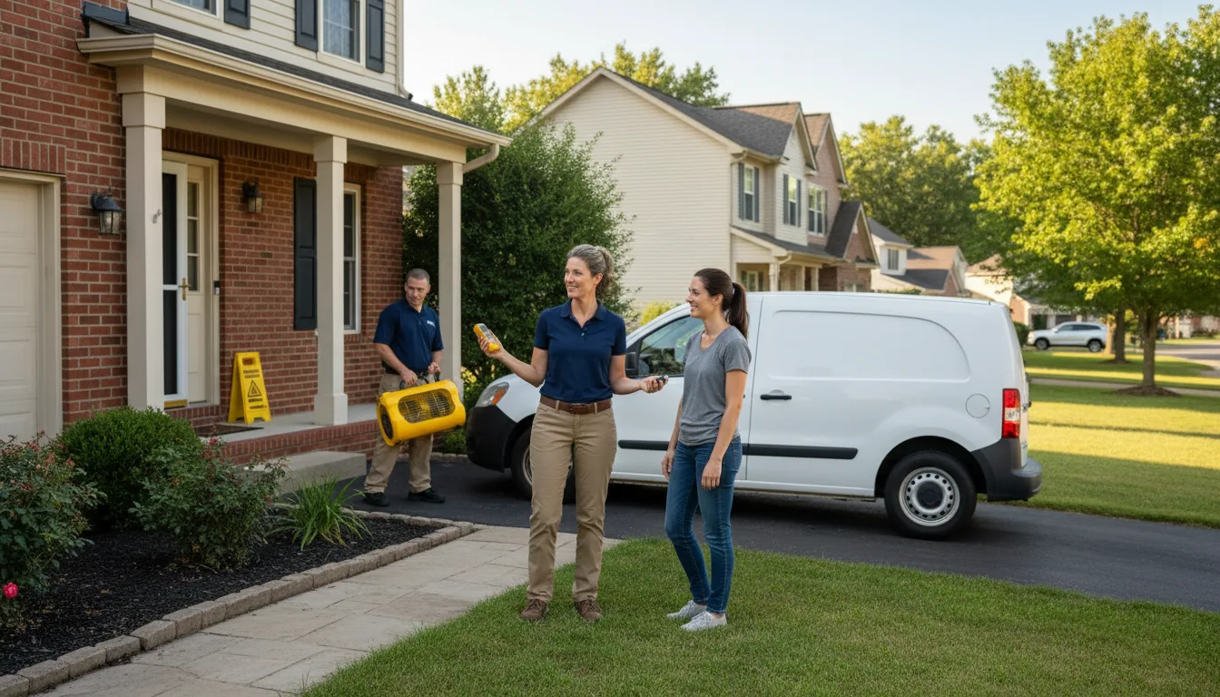 Residential water damage restoration in Tidioute, PA